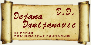 Dejana Damljanović vizit kartica